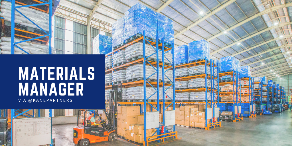 Materials Manager Saluda, SC via Kane Partners