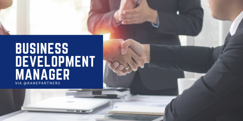 Business Development Manager - Remote - Kane Partners